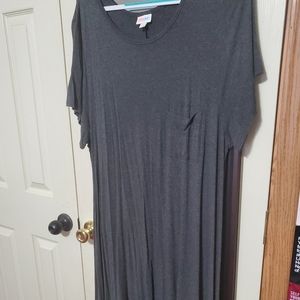 LuLaRoe Carly Dress, 3x, Charcoal